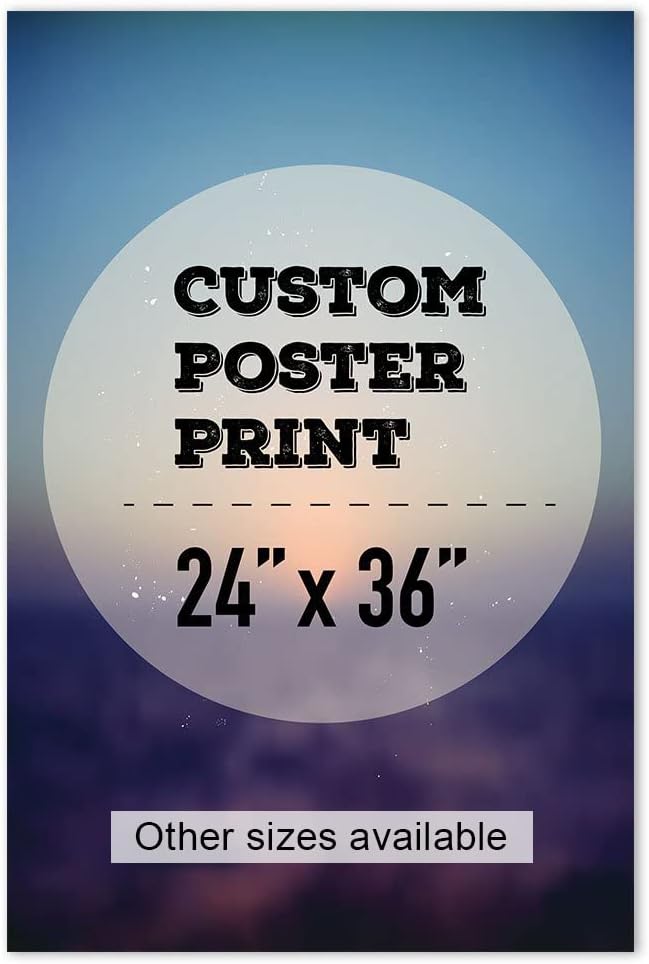 wall26 Custom Poster Prints – Upload Your Image/Photo, Personalized Photo to Poster Printing, Durable and Waterproof, Home Decor Wall Art Prints – 24×36 inches