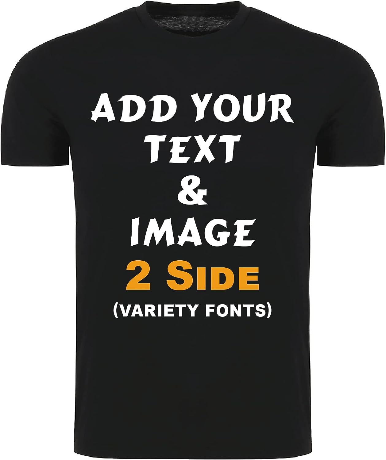 Personalized Image/Text for Your Company/Wedding/Greetings with Digital Printing | Unisex Adult | Custom T-Shirt