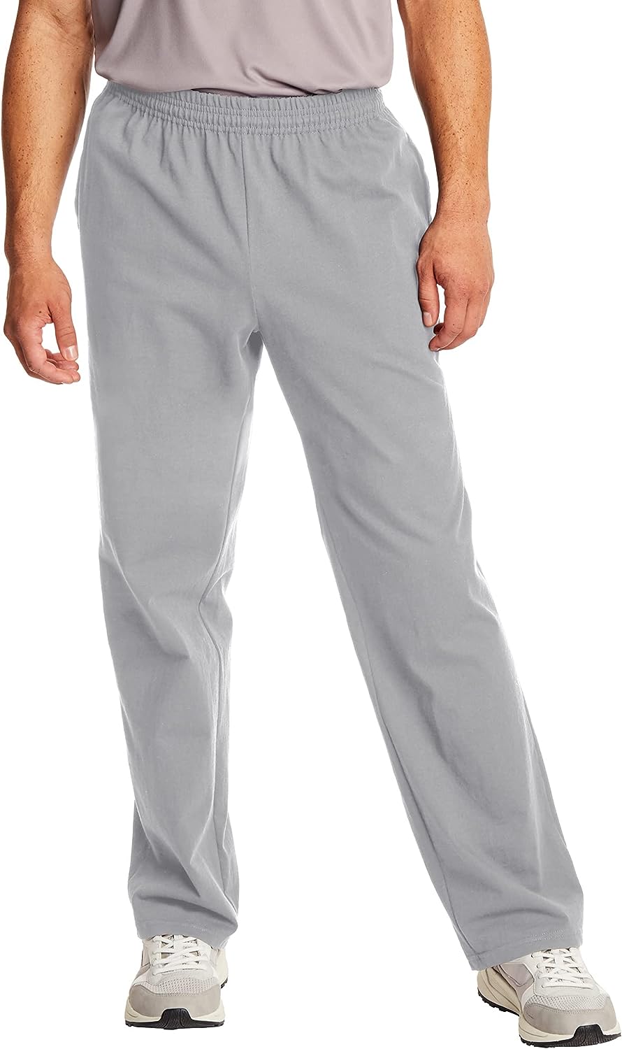 Essentials Sweatpants, Men’s Cotton Jersey Pants with Pockets, 33”