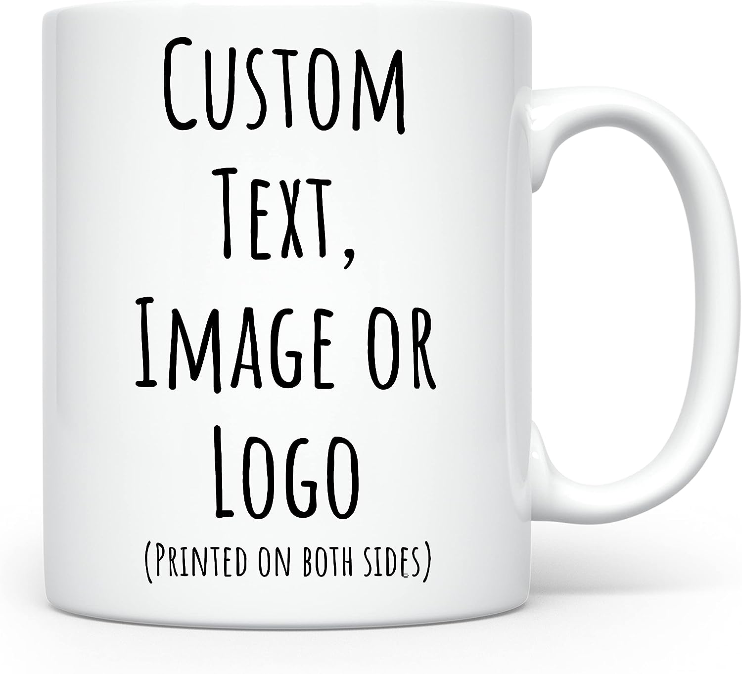 HomeBee Personalized Coffee Mug | Custom Photo Text and Logo Ceramic Mug | Customized 11 Oz Tea Cup for Men & Women | Unique Gift Idea – Taza Personalizadas Design with Picture or Message | White