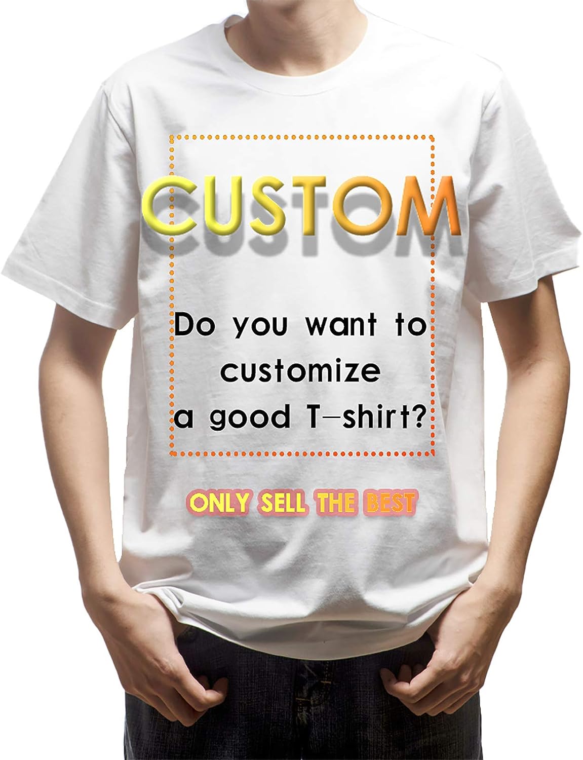 Custom T Shirt Design Your own Add Text or Image Front & Back 2 Side for Men & Women Personality Cotton T-Shirt