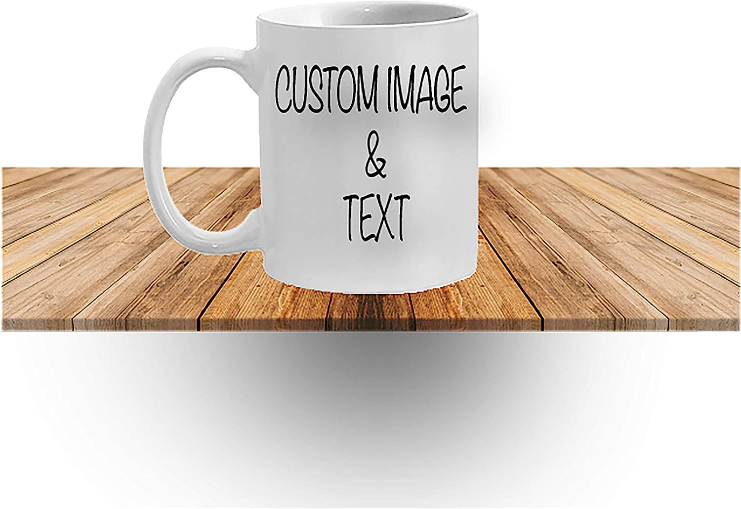 Customized Photo Mug with Personalized Text Upload Your Image with Different Designs, 11 ounces