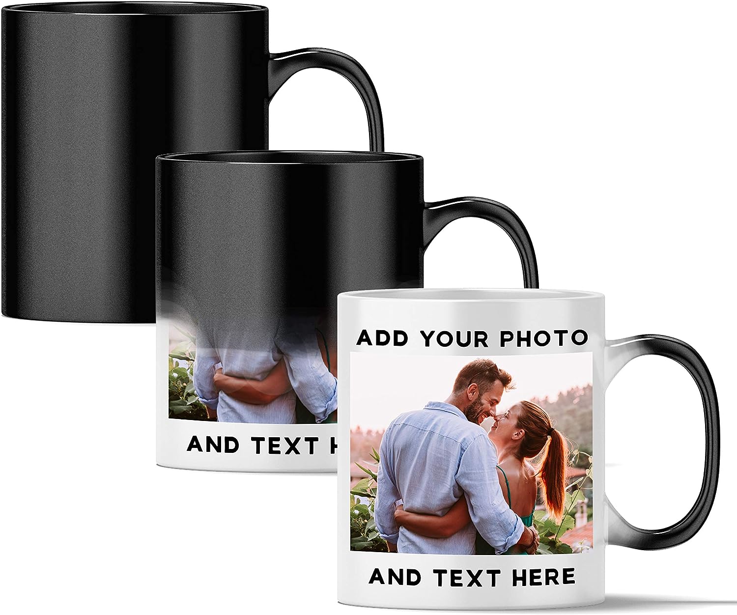 Personalized Magic Mug – Custom Color Changing Mug | 11 oz Personalized Coffee Mug with Photo, Picture – Heat Sensitive Custom Coffee Mug | Color Changing Cups, Tazas Magicas Personalizadas