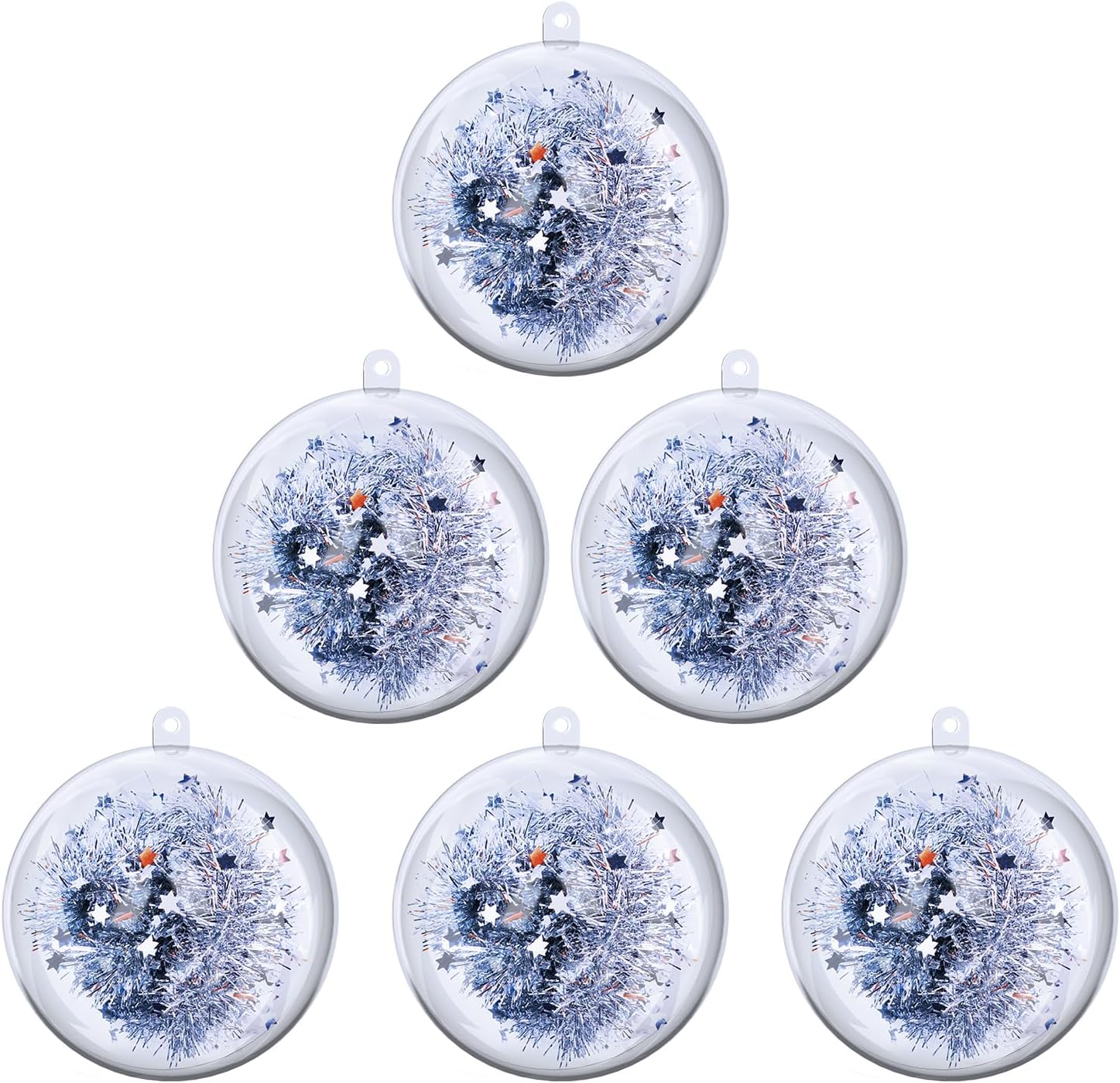 20Pcs Clear Christmas Ornaments, Clear Plastic Fillable Ornaments Ball, DIYChristmas Ornaments, for Christmas, for New Years Present Holiday Wedding Party Home Decor(2.36″/60mm).