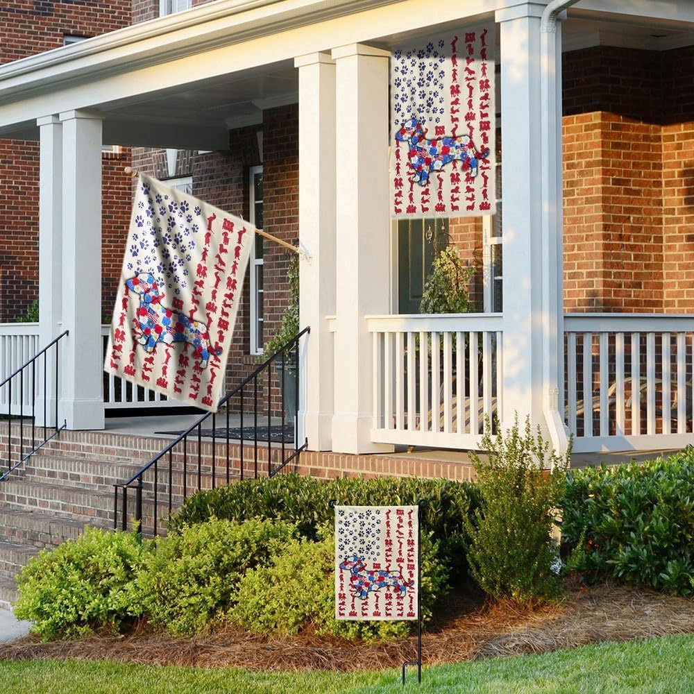 Dachshund Dog American Garden and House Flag