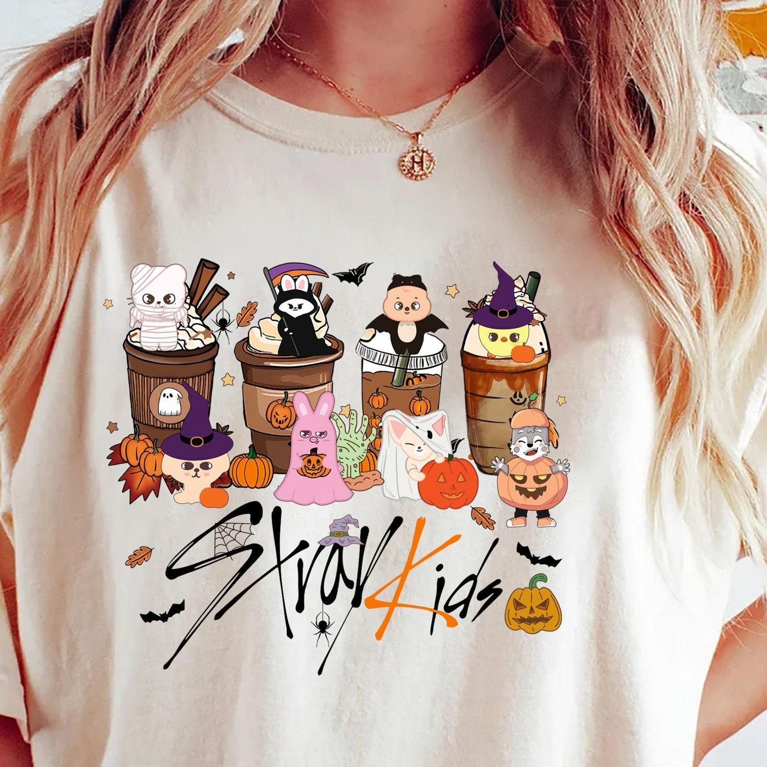 Stray Kids Skzoo Halloween Comfort Colors Shirt, Stray Kids Chibi, SKZOO Characters Sweater, Stray Kids SKZ Fan,Stray Kids World Tour 2024