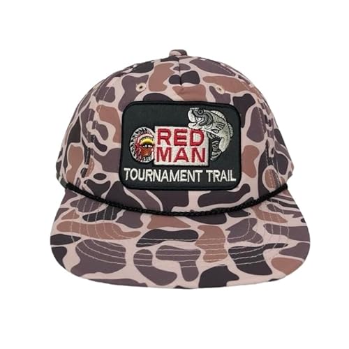 Redman tournament trail retro vintage Camo ropebrim SnapBack hat