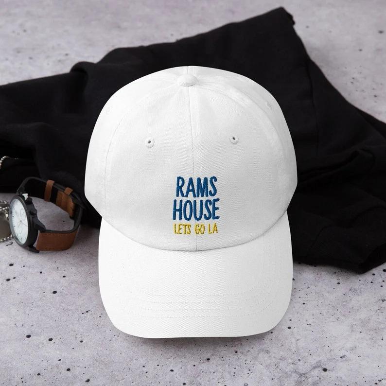 RAMS HOUSE LA Football Hat | Embroidered Baseball Hat, Dad Hat, Super Bowl, Los Angeles