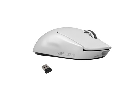 Logitech – PRO X SUPERLIGHT Lightweight Wireless Optical Gaming Mouse with HERO 25K Sensor – White