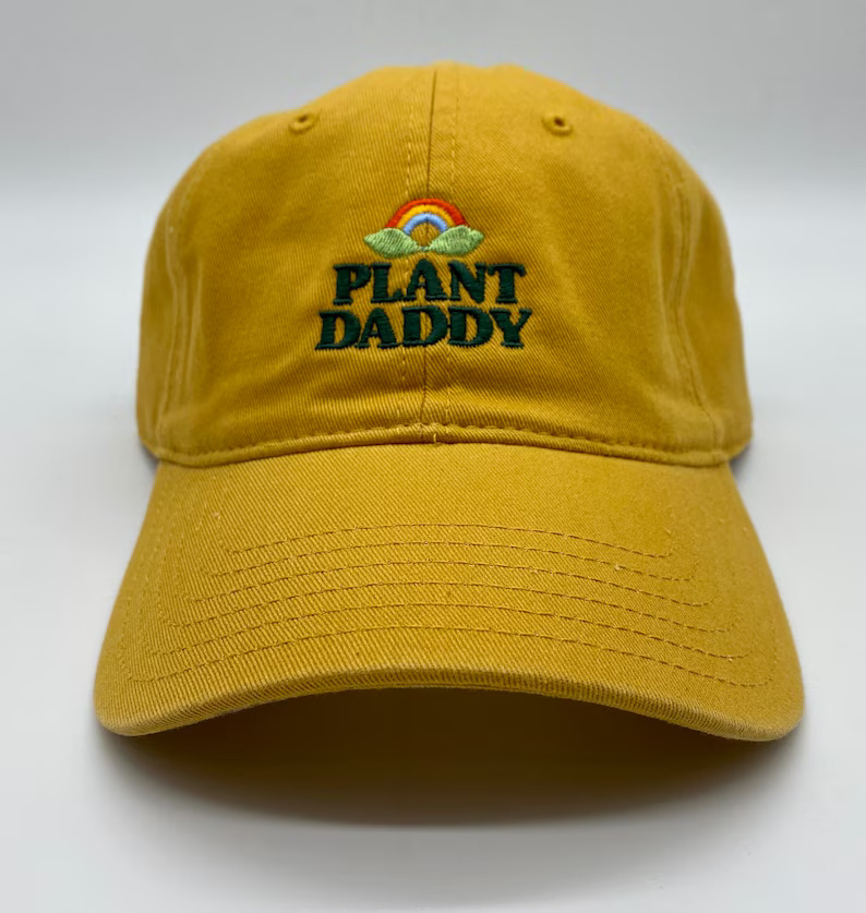 Plant Daddy Dad Hat for Plant Lover – Mustard