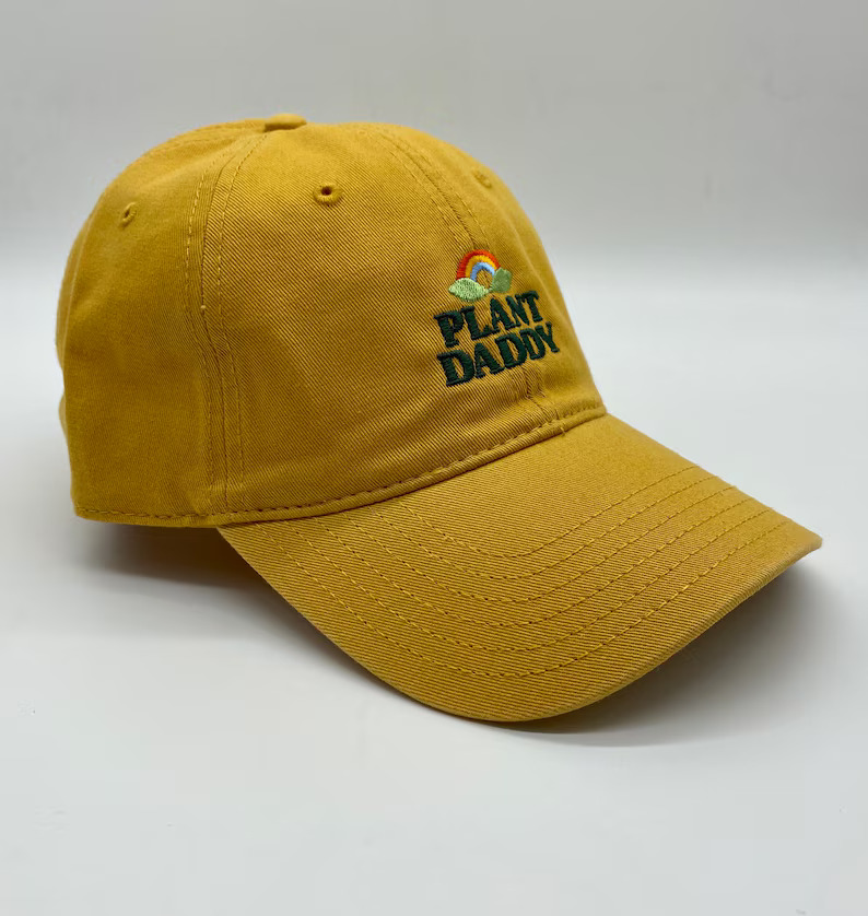 Plant Daddy Dad Hat for Plant Lover – Mustard